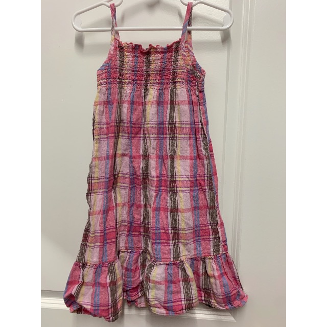 Pink Plaid Old Navy Sundress Spaghetti Strap 2t